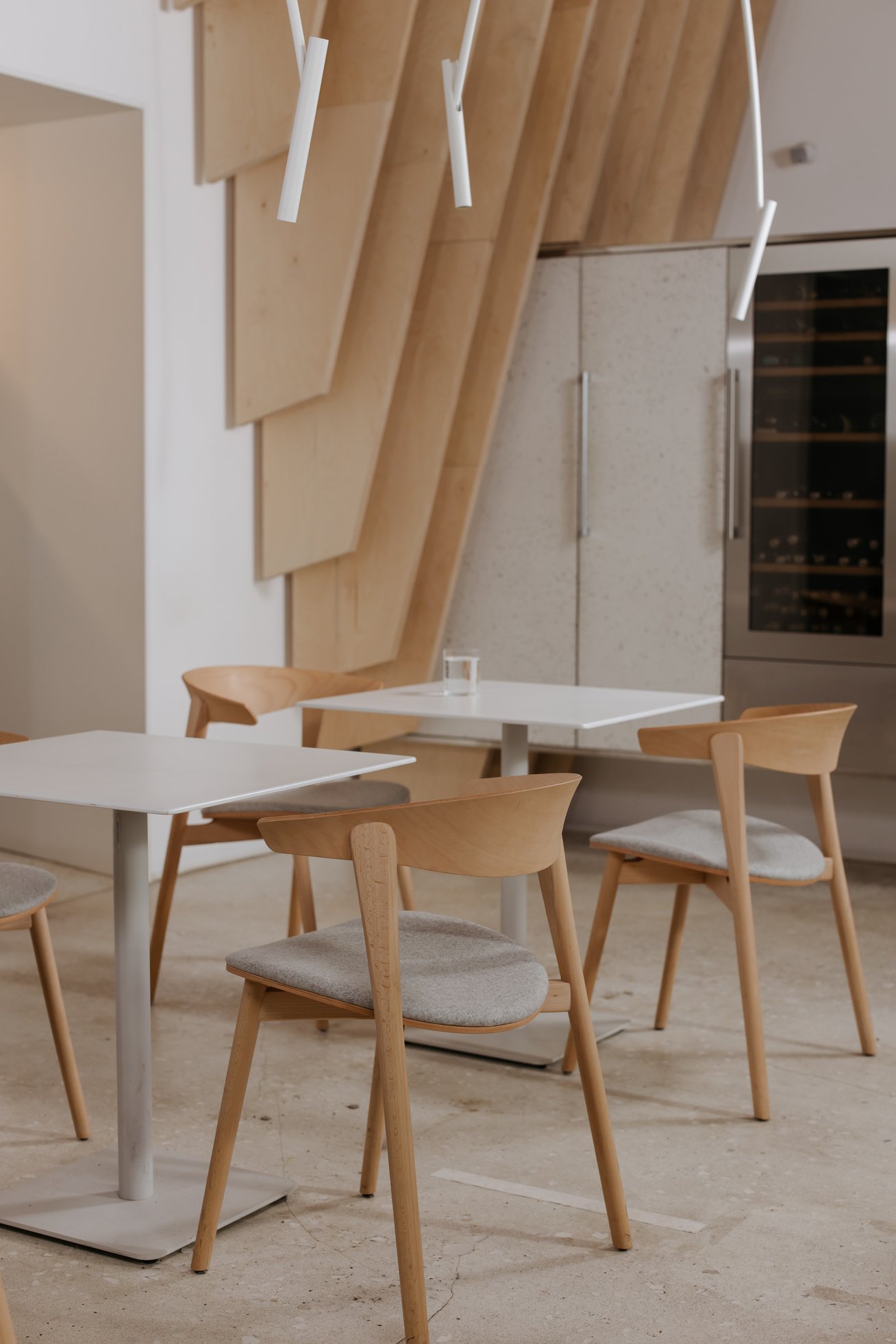 Chairs by Tables in a Canteen